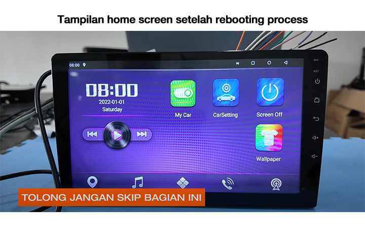 Tampilan Home Screen Setelah Re-booting