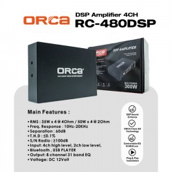 ORCA RC-480 DSP Amplifier Power 4X35W Processor 6CH