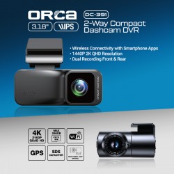 ORCA DC-391 2-WAY COMPACT DASHCAM DVR